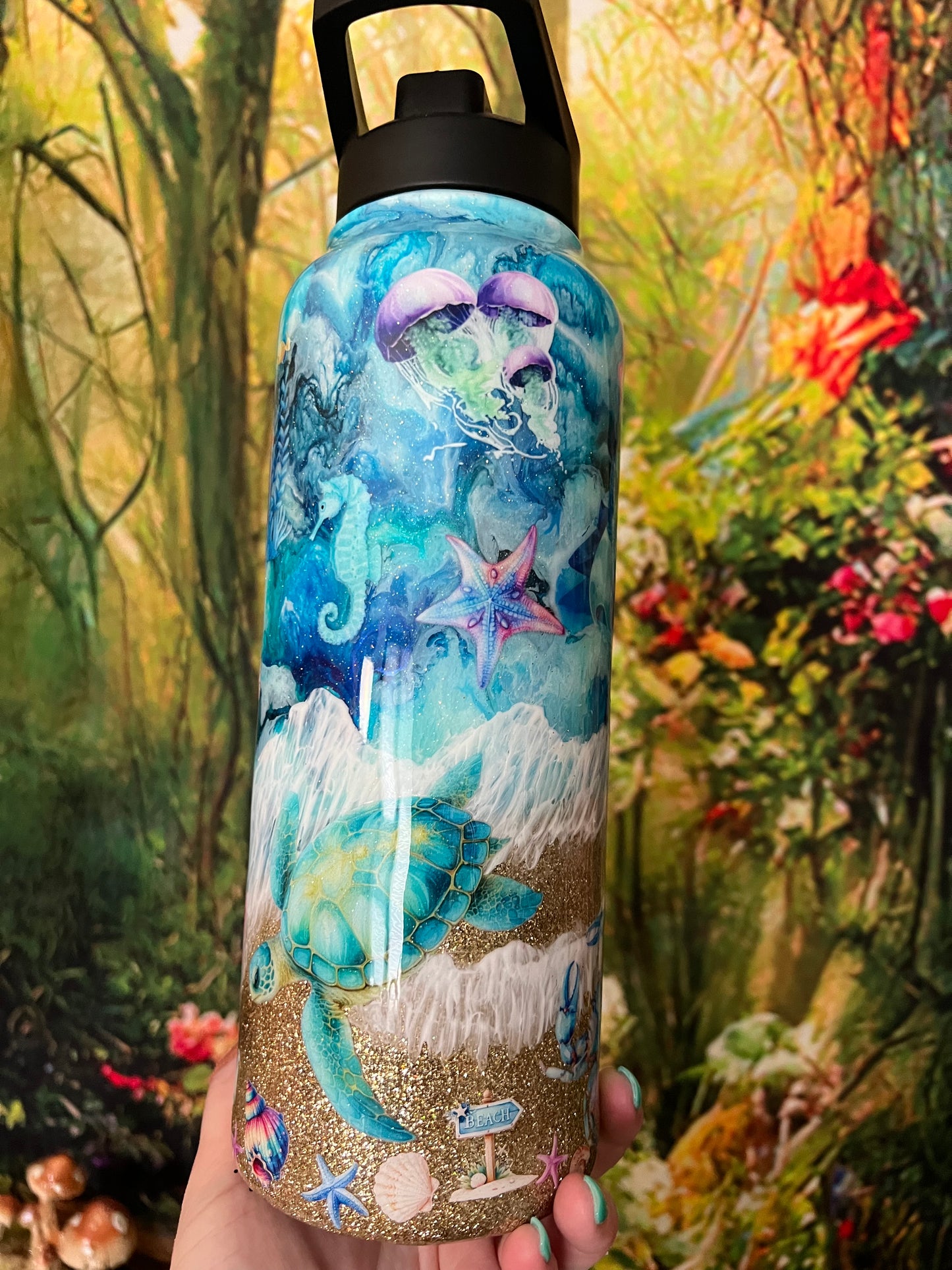 Mermaid waves 40oz hydro