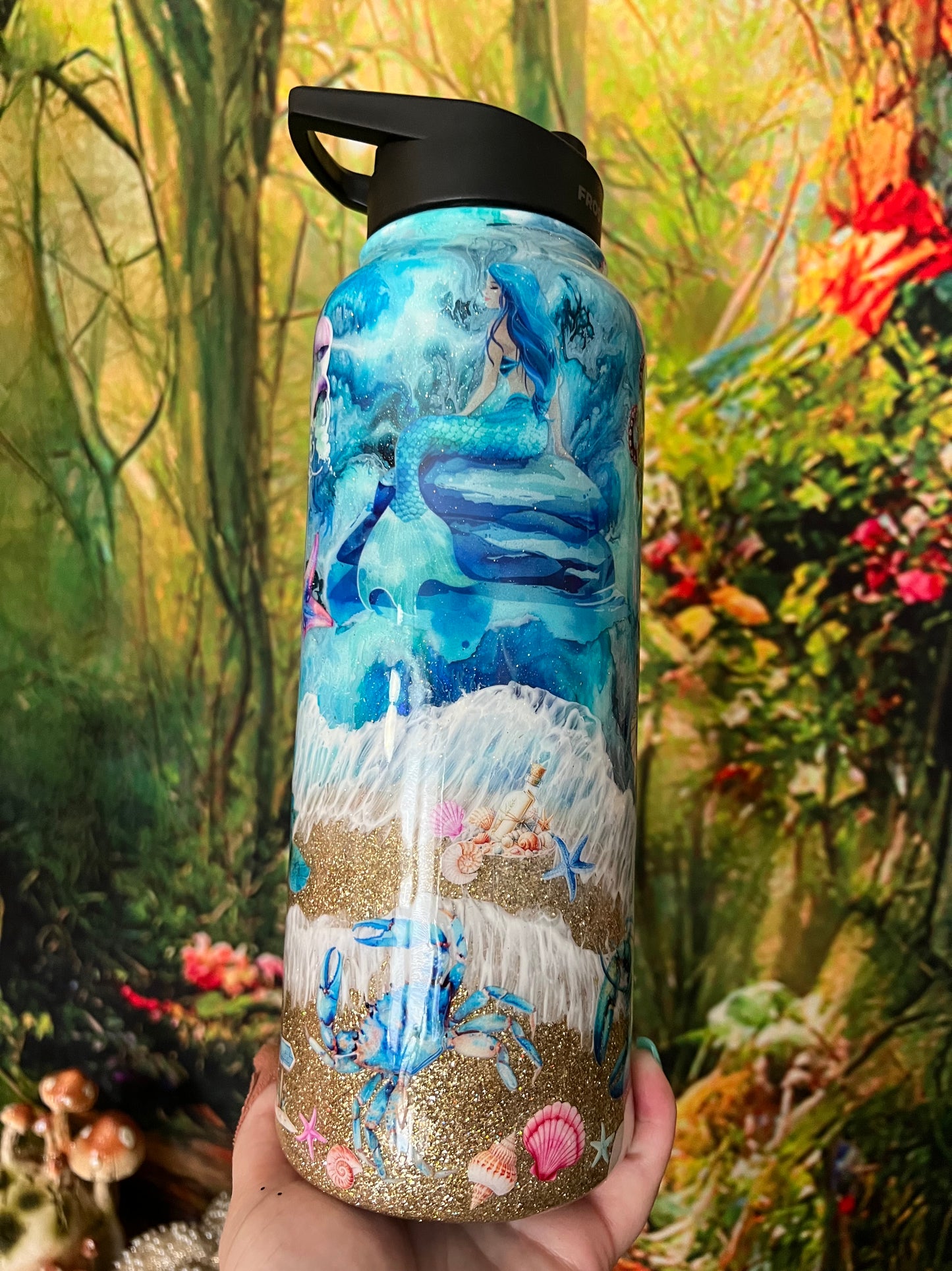 Mermaid waves 40oz hydro