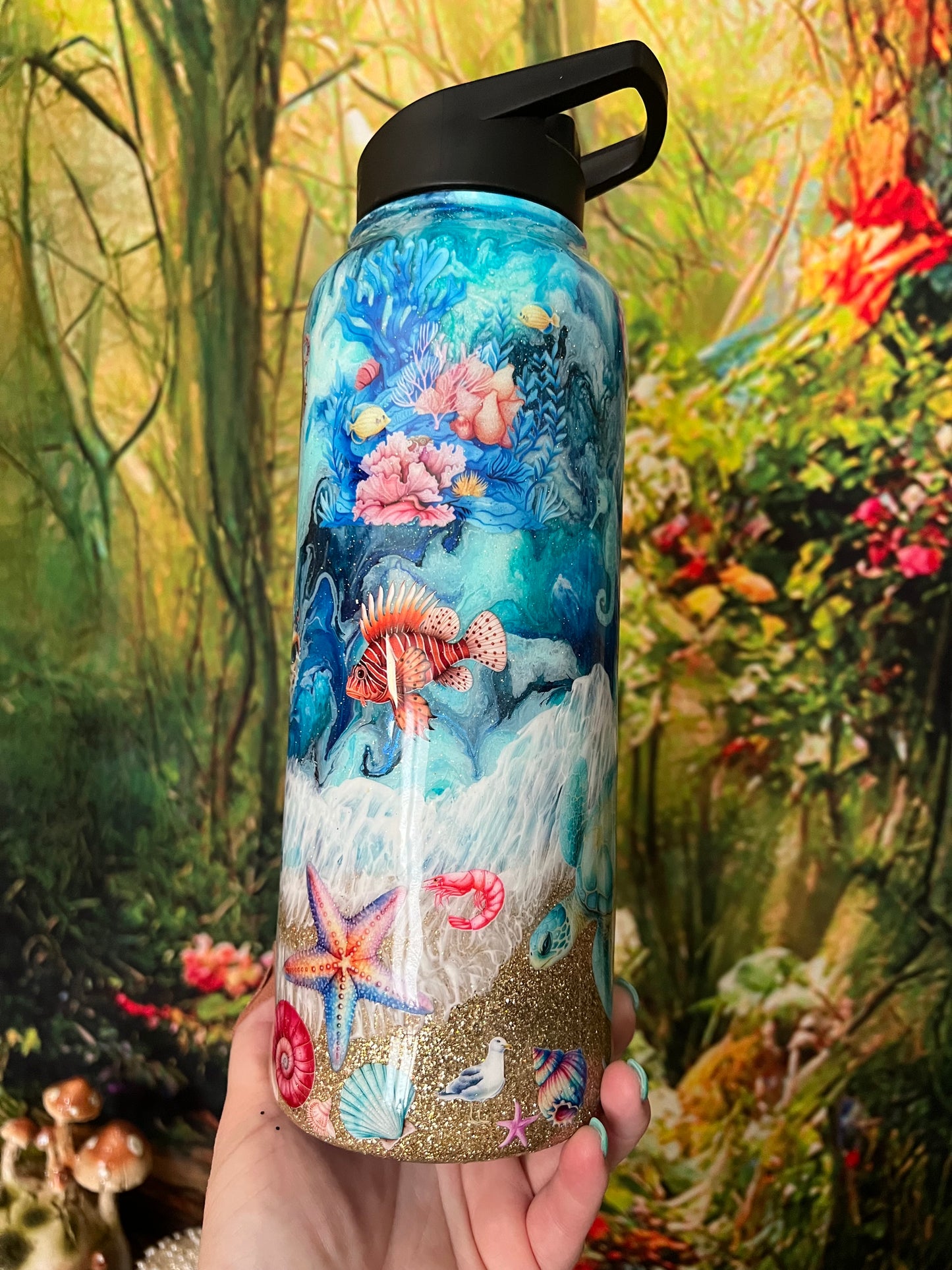 Mermaid waves 40oz hydro