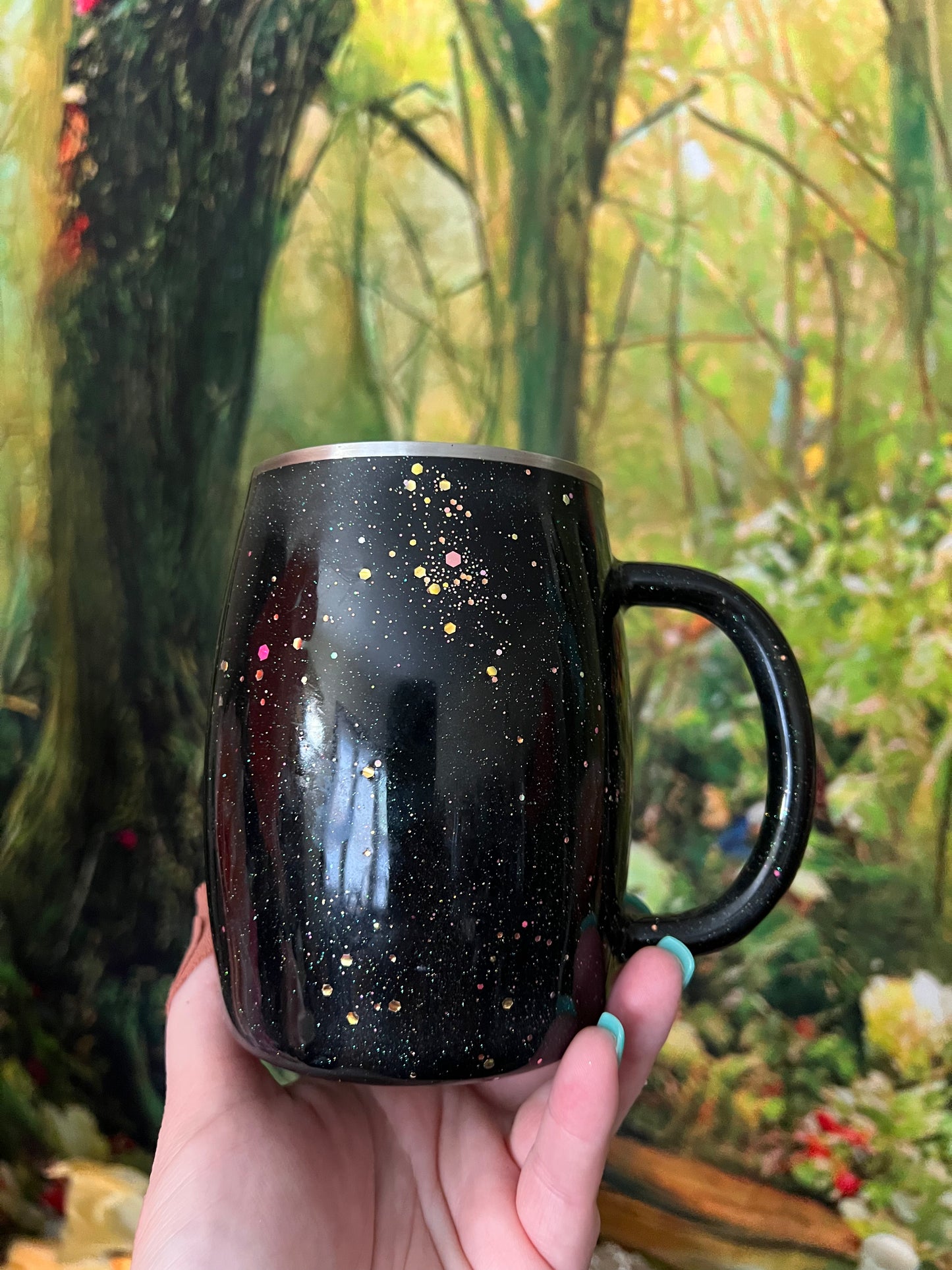 Feathering around 14oz mug