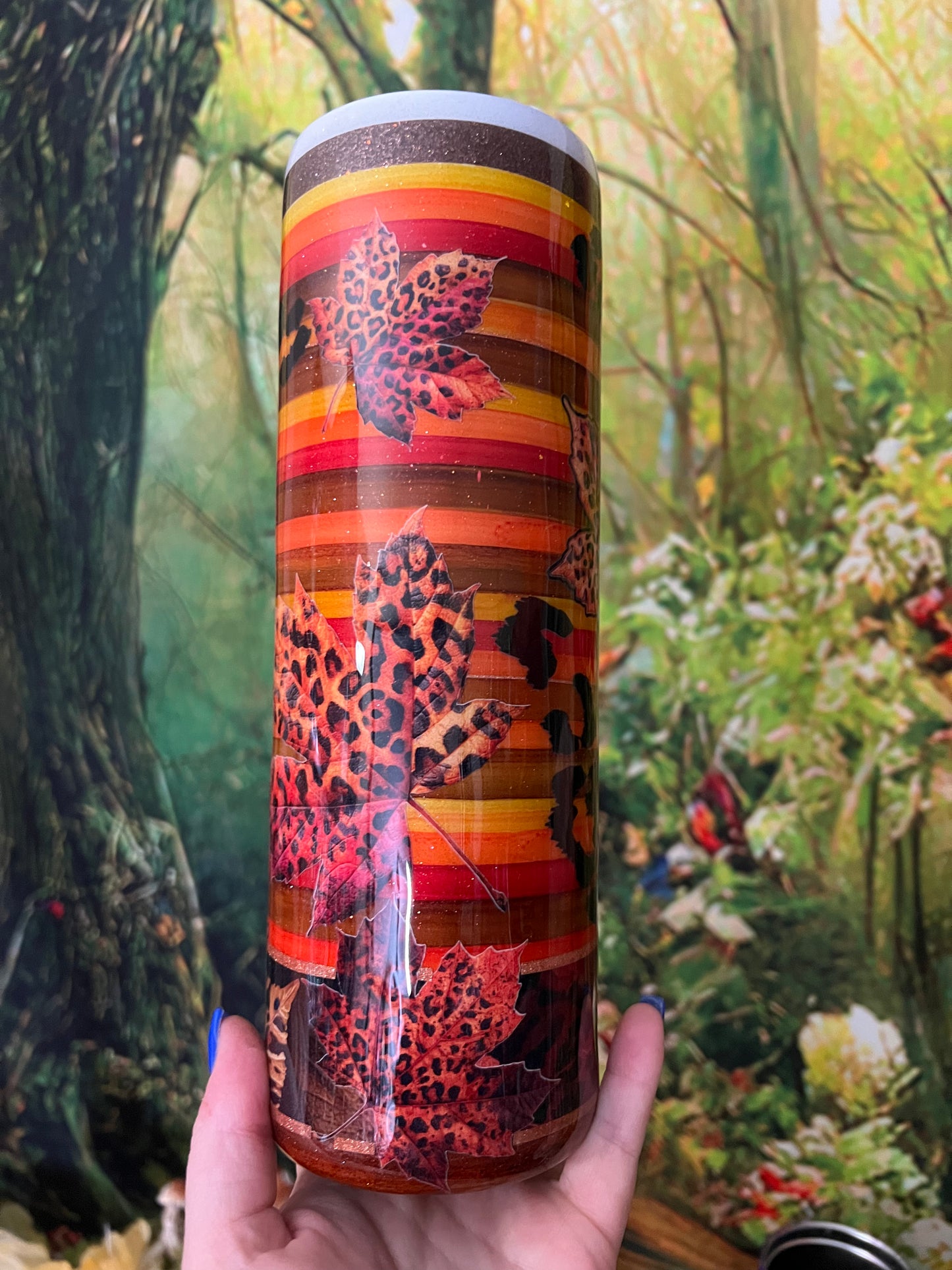 Pumpkin & Leaves 30oz skinny