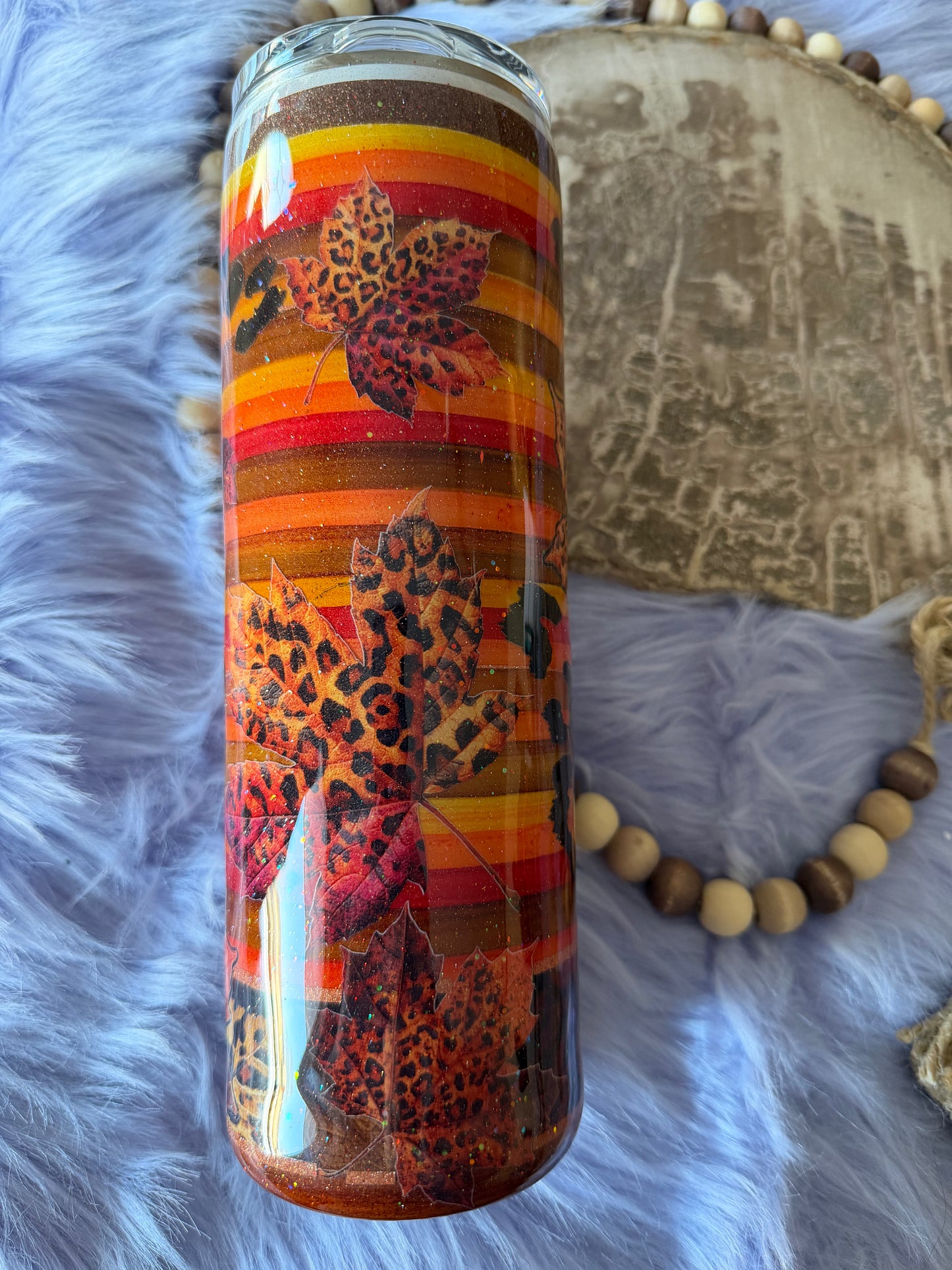 Pumpkin & Leaves 30oz skinny